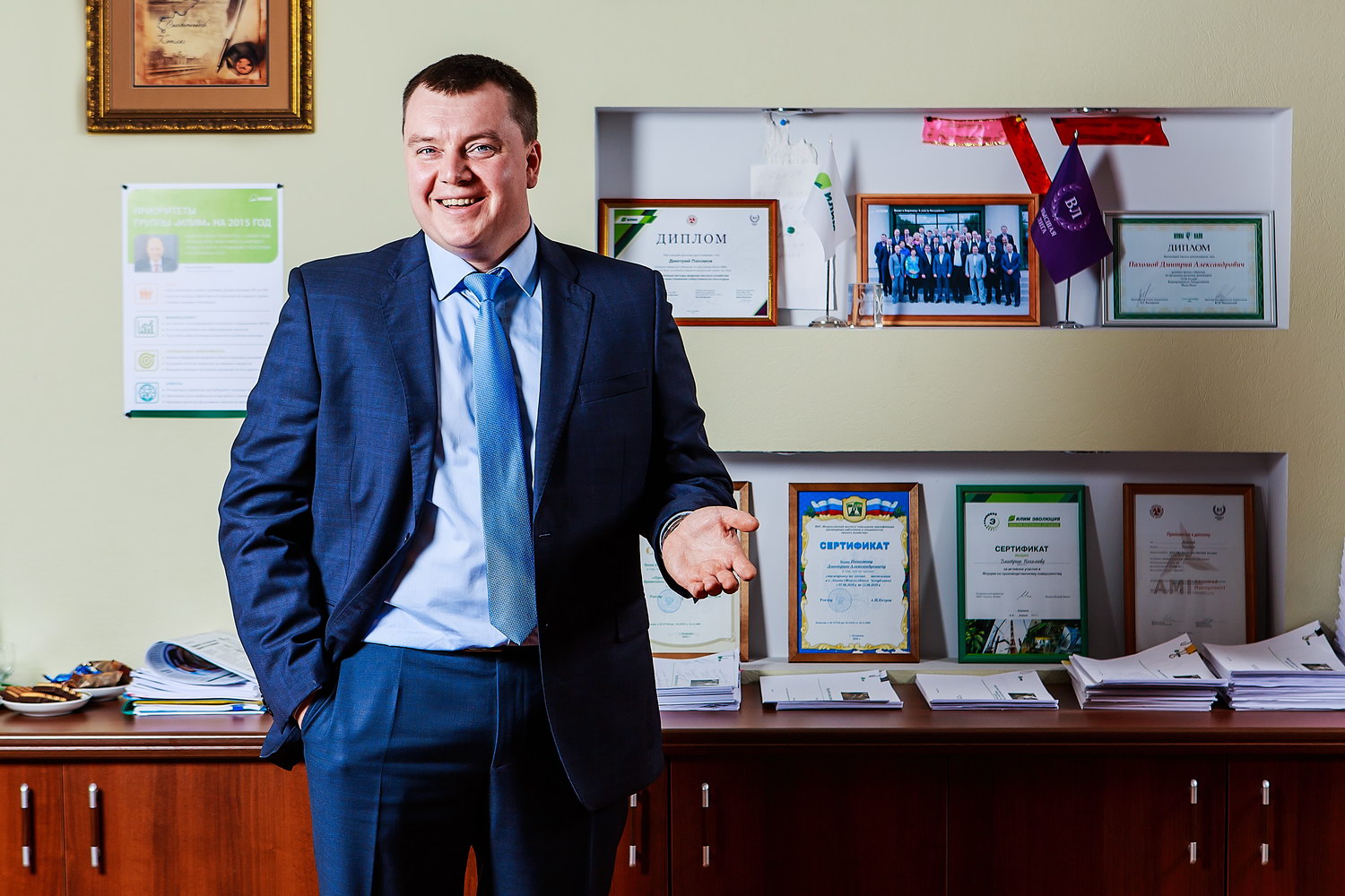 Дмитрий Пахомов, директор лесного филиала ОАО «Группа «Илим» в Коряжме. 